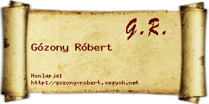 Gózony Róbert névjegykártya