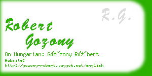 robert gozony business card